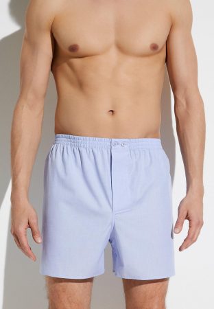 Fil À Fil Cotton Boxer Shorts Light Blue | Zimmerli Herren Boxershorts