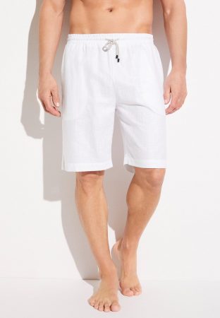 Linen Blend Shorts White | Zimmerli Herren Hosen