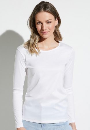 Pureness T-Shirt Langarm White | Zimmerli Damen Langarm Shirts