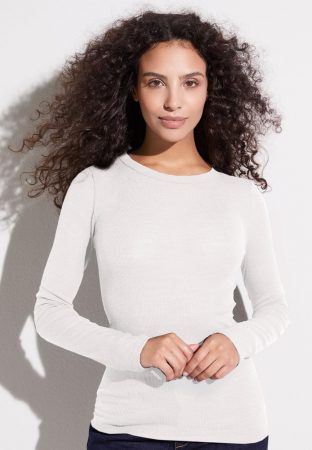 Wool U0026 Silk T-Shirt Langarm Dove | Zimmerli Damen T-Shirts